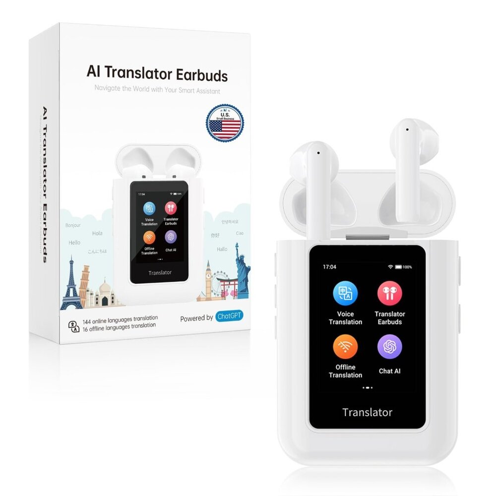 ANFIER A8 AI Translation Earbuds Real Time with ChatGPT, Language Translator Dev